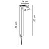 Nordlux Rica 60 Solar Rectángulo Sensor [IP44] lámpara de jardín - Outdoor