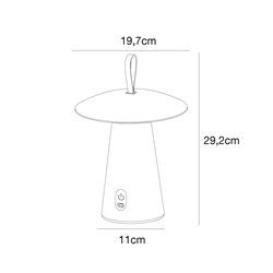 Nordlux Ara 20 To Go [IP54] 3-step-Dim Battery Lámpara de mesa - Outdoor