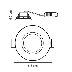Nordlux Tiaki [IP65] 2-Step 2700/4000K lugar empotrado