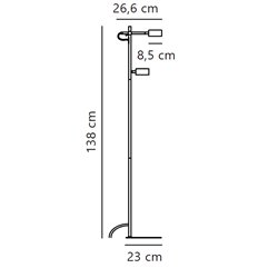Nordlux Clyde 8 3-step Dim lámpara de piso