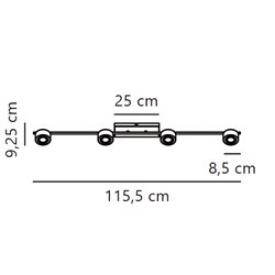 Nordlux Clyde 8 3-step Dim - 4 lámpara de techo