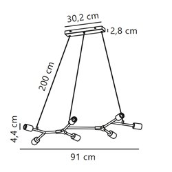 Nordlux Josefine -7 lámpara de suspensión
