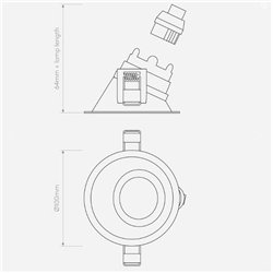Astro Minima Slimline 25 Fire-Rated Ip65 lugar empotrado