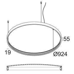Delta Light SUPERLOOP PLUS HC 90 MDL lámpara de suspensión