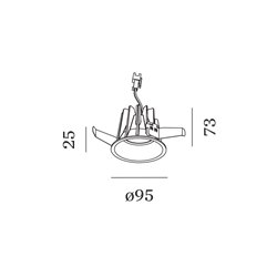 Wever & Ducré DEEP IP65 RECESSED 1.0 LED blade springs Inbouwlamp