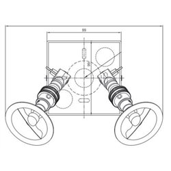 Tekna NAUTIC LILLEY SPOT TWIN LED lámpara de techo