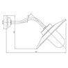 Tekna NAUTIC QUAY LIGHT 45° lámpara de pared