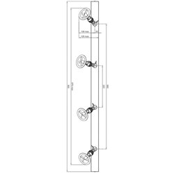Tekna NAUTIC LILLEY SPOT ON RAIL 4 - LED (900MM) lámpara de techo