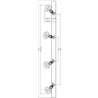 Tekna NAUTIC LILLEY SPOT ON RAIL 4 - LED (900MM) lámpara de techo