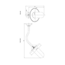 Tekna NAUTIC Butterfly 45° lámpara de pared