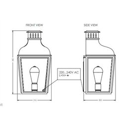 Tekna NAUTIC Montrose City Small lámpara de pared