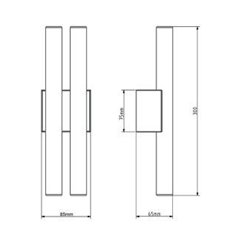 Tekna ARTON Phara Large Double lámpara de pared