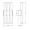 Tekna ARTON Phara Large Triple lámpara de pared