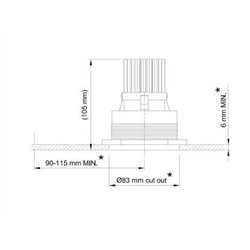 Tekna FLATSPOT 1 - TRIM 12V LED lugar empotrado