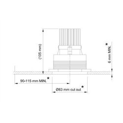 Tekna FLATSPOT 2 - TRIMLESS LED CITIZEN lugar empotrado