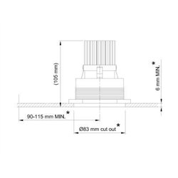 Tekna FLATSPOT 2 - TRIM XICATO lugar empotrado