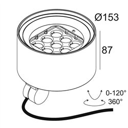 Delta Light FRAX MB HONEYCOMB Lámpara de piso / Lámpara de pared