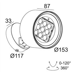 Delta Light FRAX M WALLWASH Lámpara de piso / Lámpara de pared