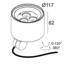 Delta Light FRAX SB SUPERSPOT Lámpara de piso / Lámpara de pared