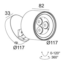 Delta Light FRAX S SUPERSPOT Lámpara de piso / Lámpara de pared