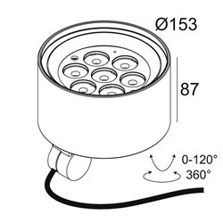 Delta Light FRAX MB SUPERSPOT Lámpara de piso / Lámpara de pared