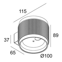 Delta Light ORBIT PUNK LED DIM8 lámpara de pared