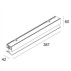 Delta Light INLET TRIMLESS L38 lámpara de pared