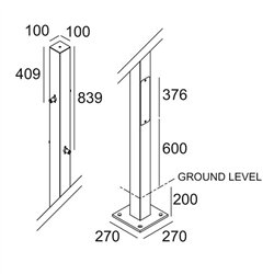 Delta Light POLESANO 4M - 4 BASE lámpara de piso