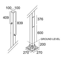 Delta Light POLESANO 6M - 4 BASE lámpara de piso