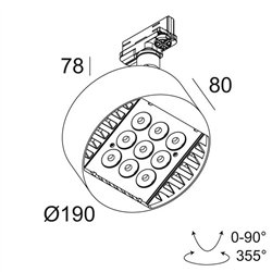Delta Light FRAGMA L SUPERSPOT 9308 ADM DIM1P iluminación track