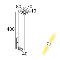 Delta Light Elbo Symmetric P 40 lámpara de jardín