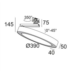 Delta Light SUPER-OH! XS PIVOT 39 ADM DIM8 iluminación track