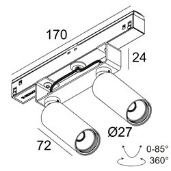 Delta Light M20/M26H - SPY 272 MDL iluminación track