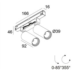 Delta Light M20/M26H - SPY 392 MDL iluminación track