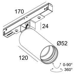 Delta Light M20/M26H - SPY 52 MDL iluminación track