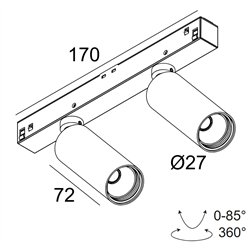 Delta Light M26L - SPY 272 MDL iluminación track