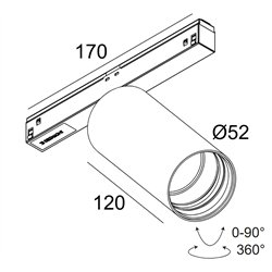 Delta Light M26L - SPY 52 MDL iluminación track