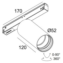 Delta Light M26L - SPY 52 SOFT DIM5 iluminación de la pista