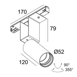 Delta Light M52 - SPY 52 MDL iluminación track