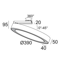 Delta Light SUPER-OH! XS PIVOT 39 DIM8 lámpara de techo