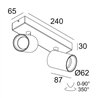 Delta Light SPYCO ON 2 DIM8 Lámpara de techo / Lámpara de pared