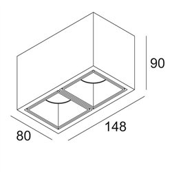 Delta Light BOXY 2 L DIM8 lámpara de techo