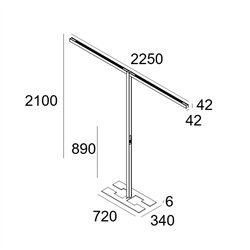 Delta Light INFORM 40 SQ F2 H DOWN-UP Lámpara de piso