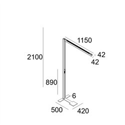 Delta Light INFORM 40 SQ F1 T PDS DOWN-UP TW Lámpara de piso