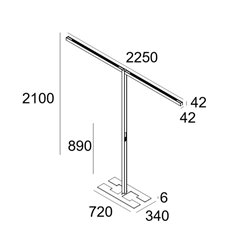 Delta Light INFORM 40 SQ F2 H PDS DOWN-UP TW Lámpara de piso
