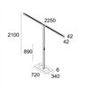 Delta Light INFORM 40 SQ F2 H PDS DOWN-UP TW Lámpara de piso