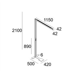 Delta Light INFORM 40 SQ F1 T PDS DOWN-UP Lámpara de piso