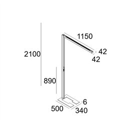 Delta Light INFORM 40 SQ F1 U PDS DOWN-UP Lámpara de piso