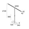 Delta Light INFORM 40 SQ F2 H PDS DOWN-UP Lámpara de piso