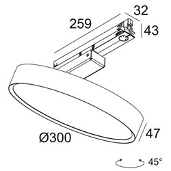 Delta Light MULTINOVA 30 PIVOT ADM iluminación track